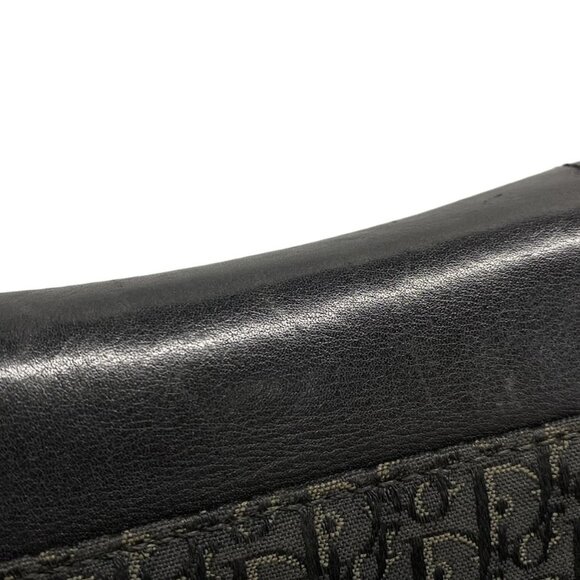 Auth DIOR/ChristianDior Street Chic/Trotter Black Jacquard Leather Shoulder Bag - Picture 11 of 16